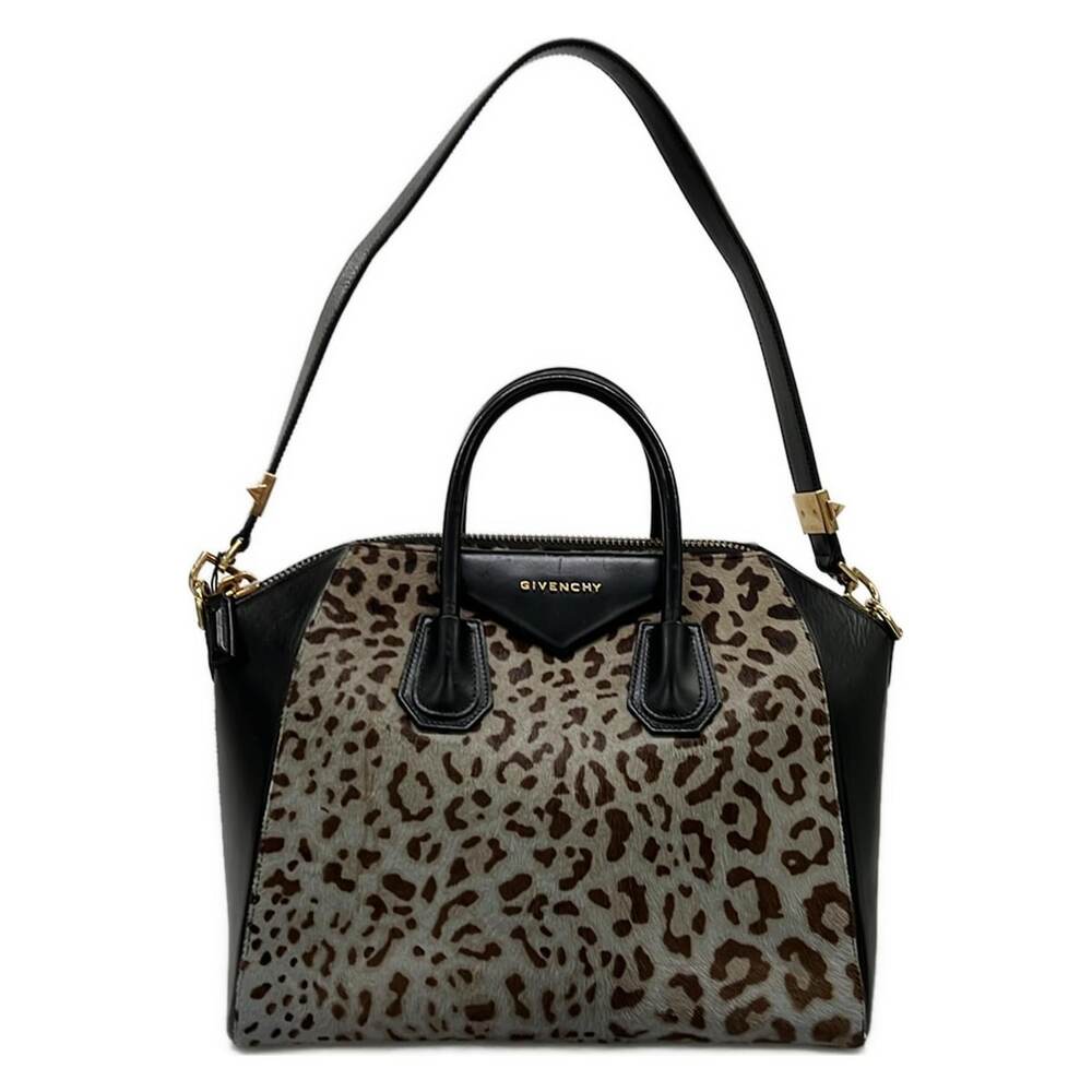 Givenchy Antigona Medium Handbag Light gray Brown Black Unborn Calf Leather